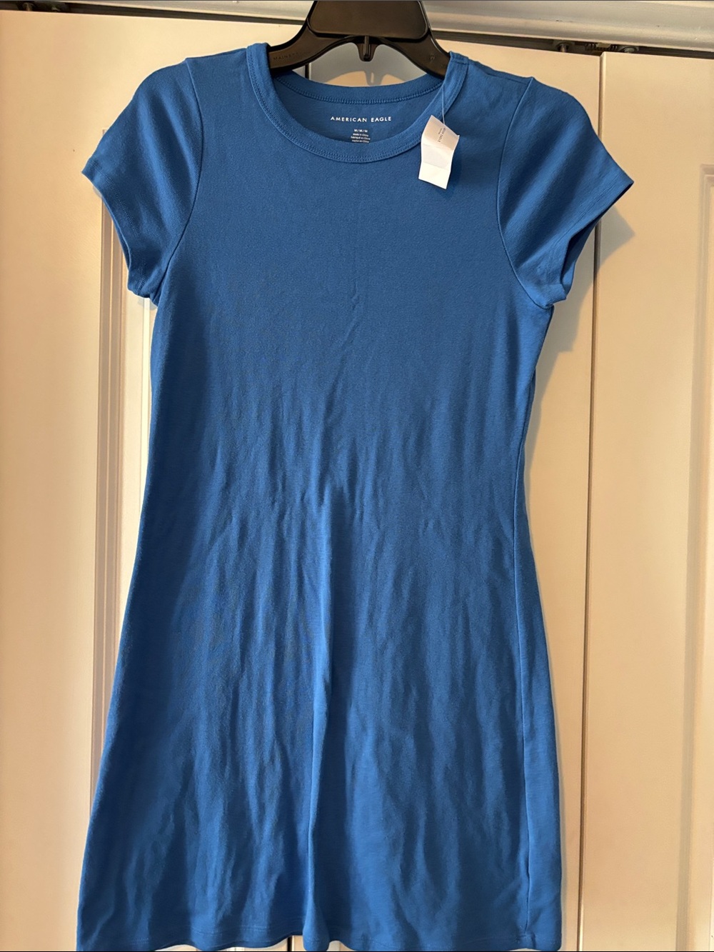 American Eagle Outfitters Blue Short Sleeve Crewneck Dress